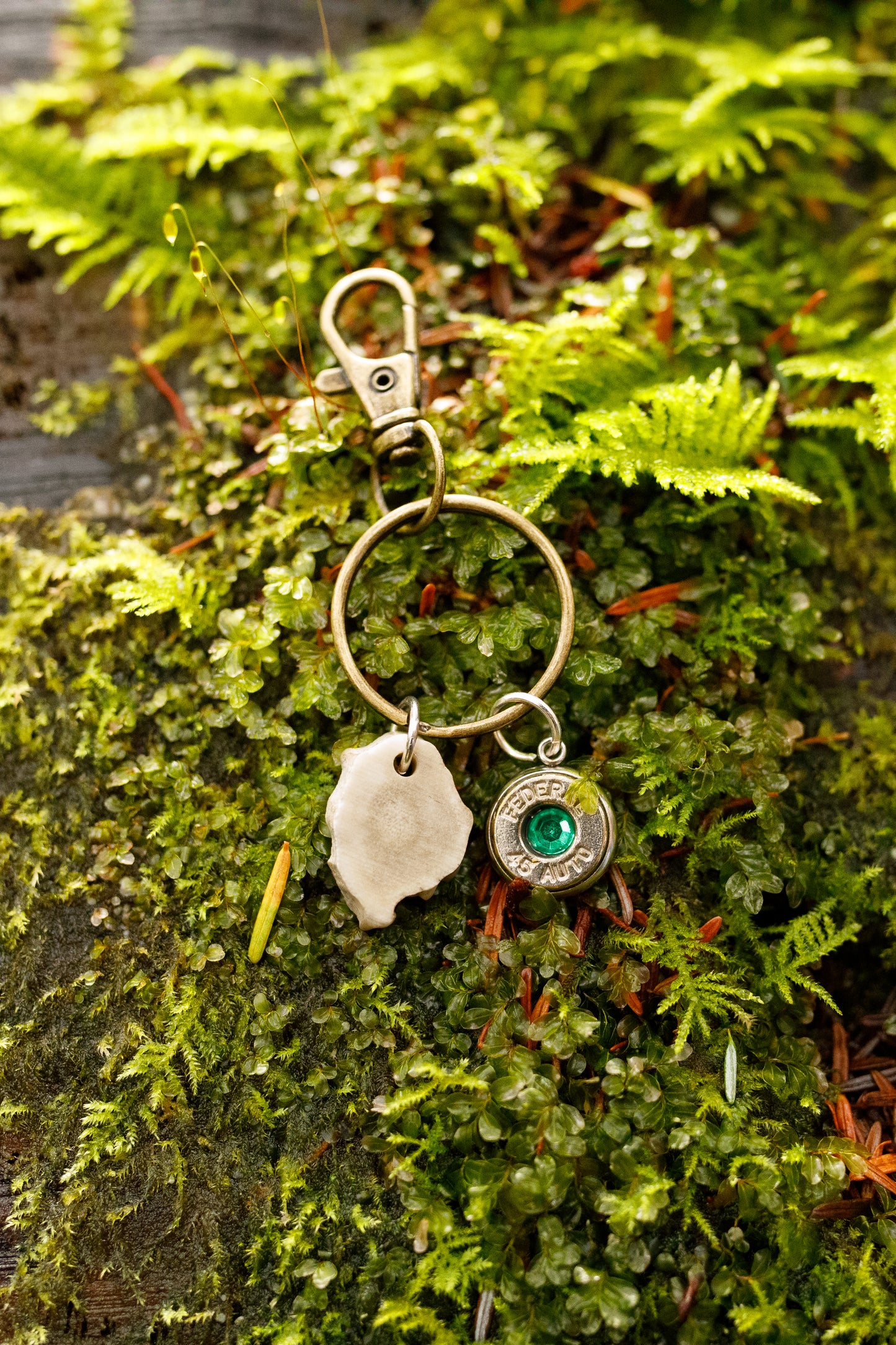 Antler Bullet Keychain