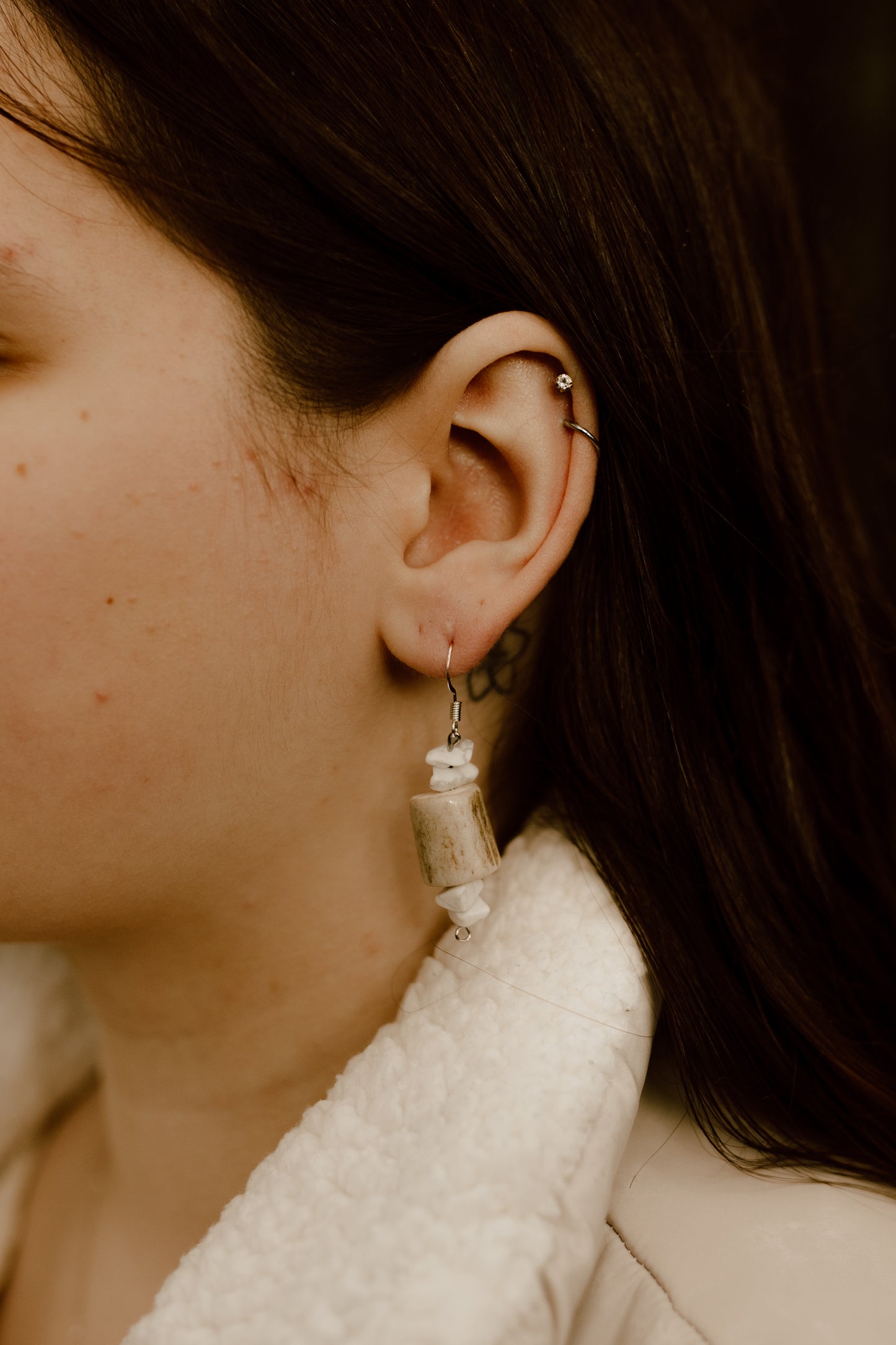 Stone Anlter Earrings